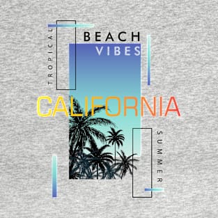 tropical palm tree Beach California summer vibes T-Shirt